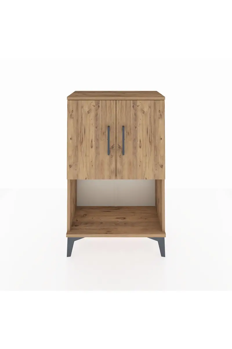 Arges Komodin 2 Raflı 2 Kapaklı 60x30x96