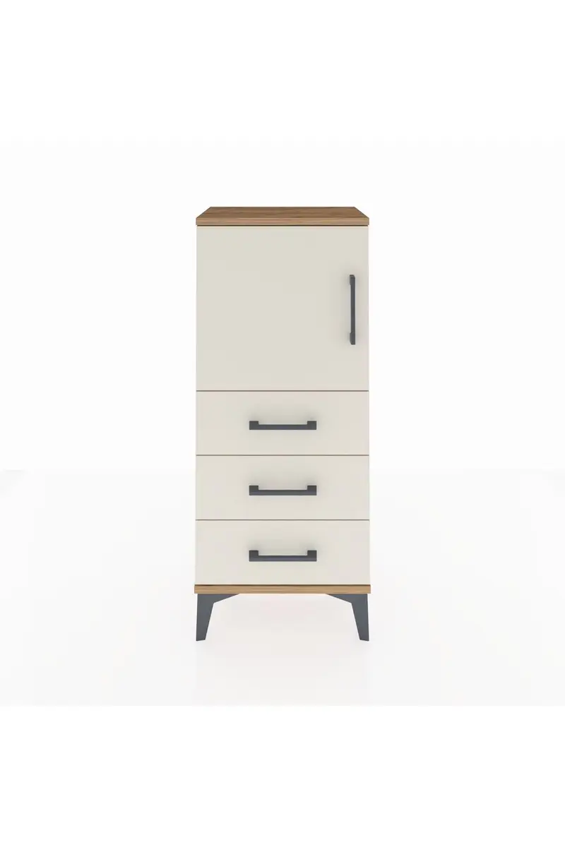 Arges Komodin 2 Raflı 3 Çekmeceli Tek Kapaklı 44x30x106