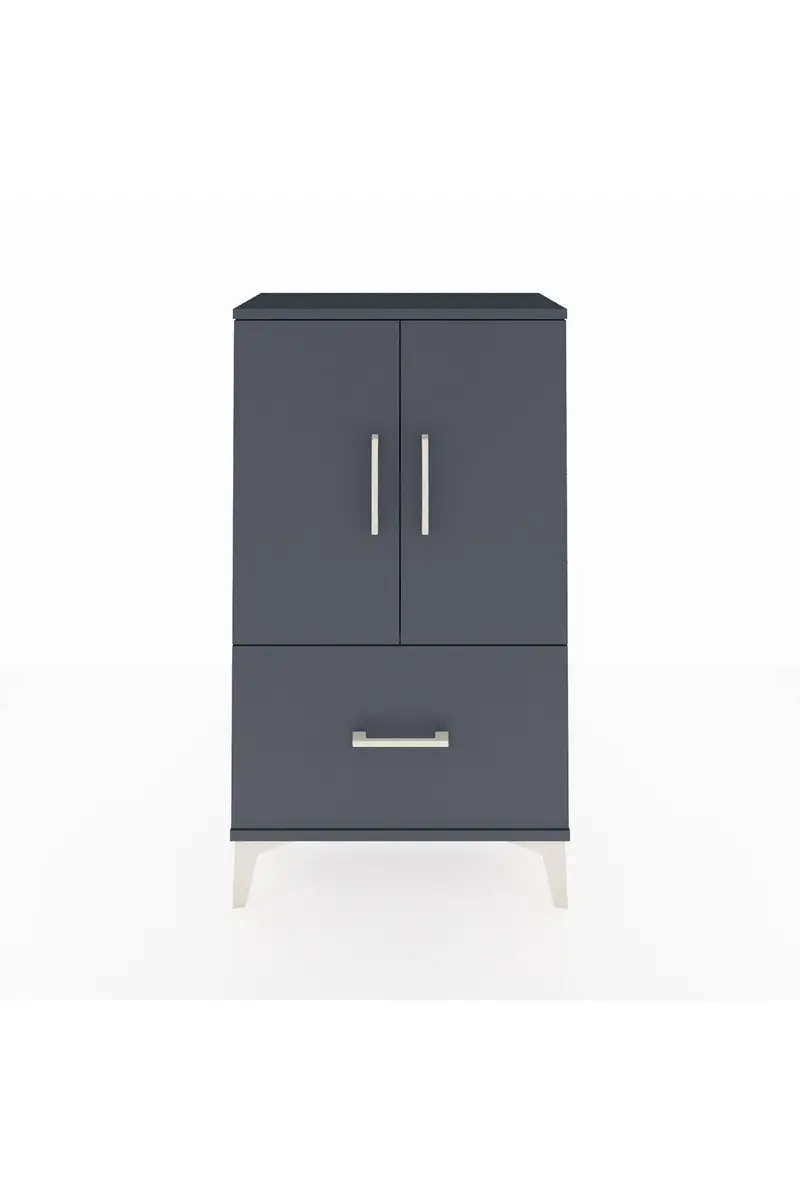 Arges Komodin 2 Raflı Tek Çekmeceli 2 Kapaklı 60x30x106