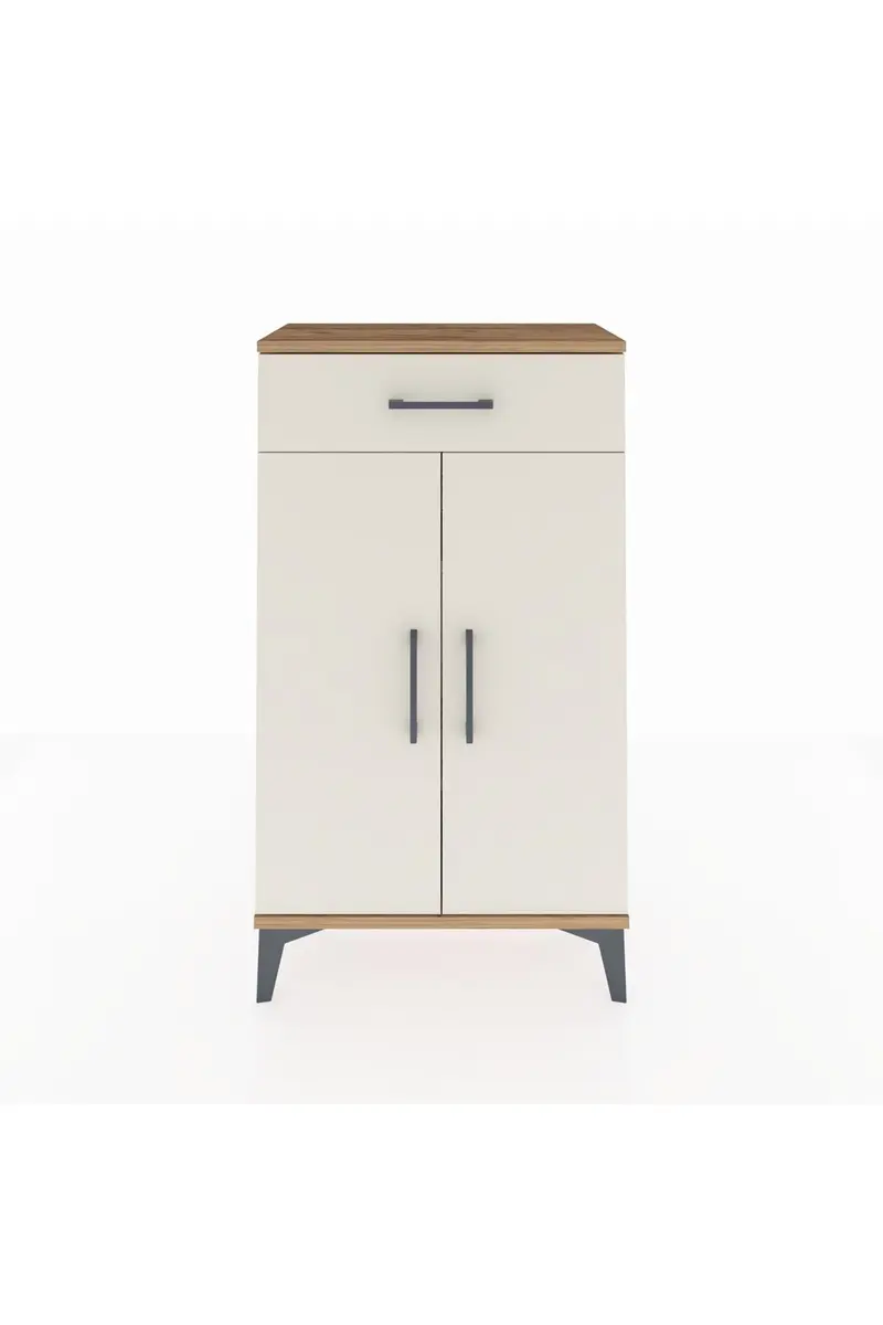Arges Komodin 2 Raflı Tek Çekmeceli 2 Kapaklı 60x30x106