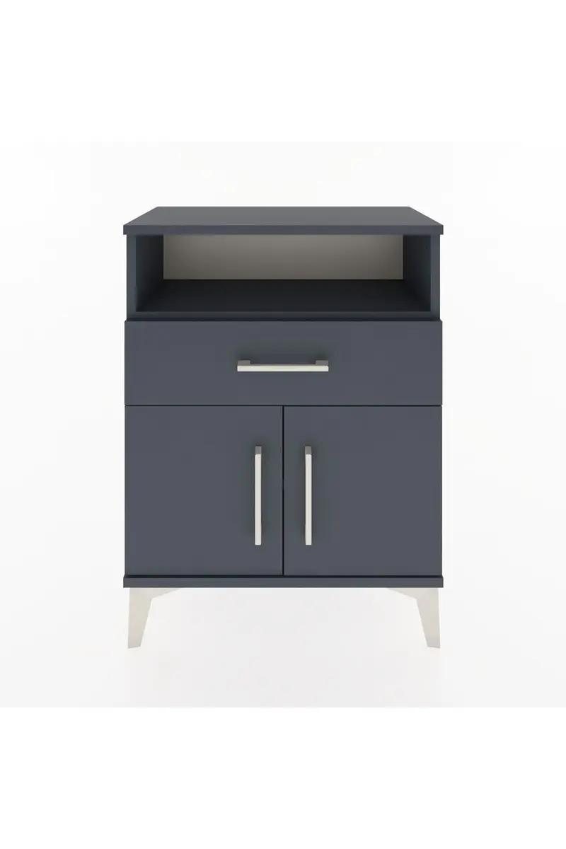Arges Komodin 2 Raflı Tek Çekmeceli 2 Kapaklı 60x30x80