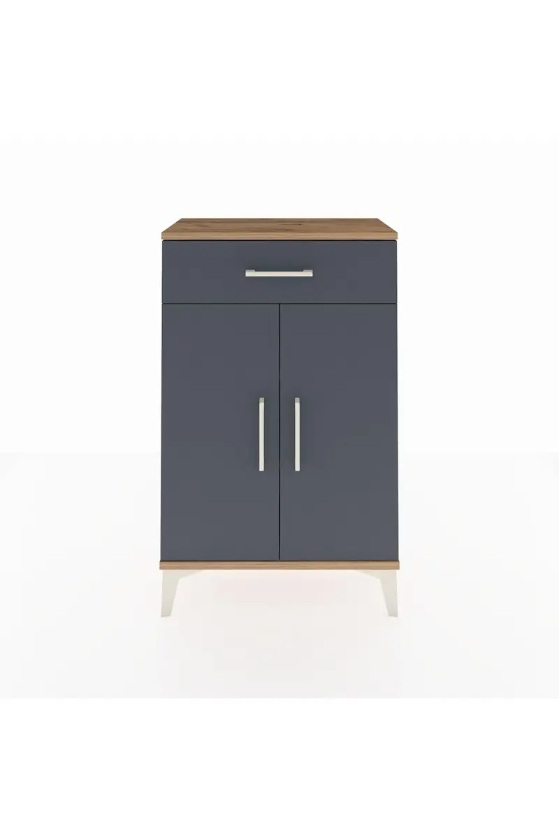 Arges Komodin 2 Raflı Tek Çekmeceli 2 Kapaklı 60x30x96