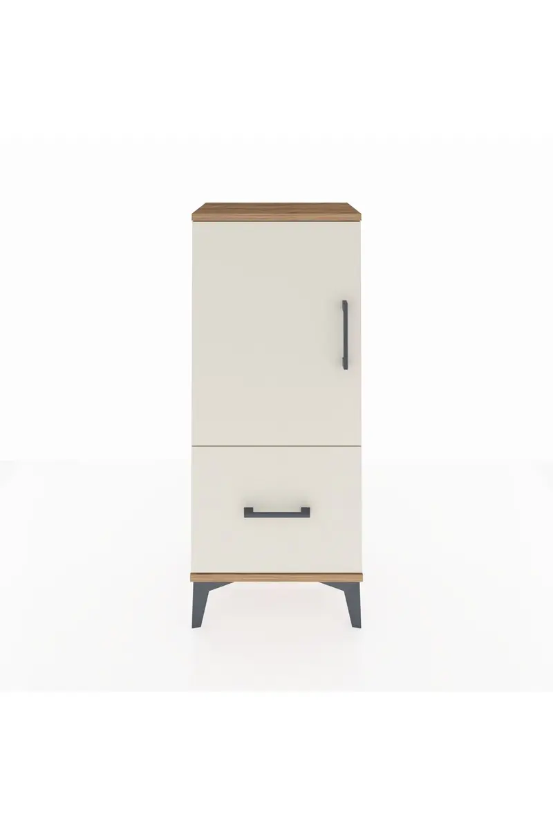 Arges Komodin 2 Raflı Tek Çekmeceli Tek Kapaklı 44x30x106