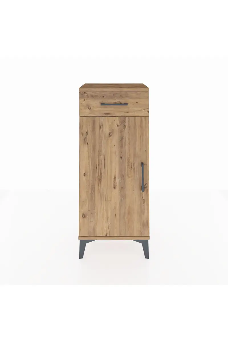 Arges Komodin 2 Raflı Tek Çekmeceli Tek Kapaklı 44x30x106