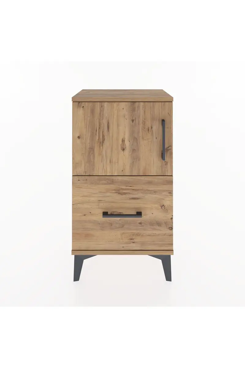 Arges Komodin 2 Raflı Tek Çekmeceli Tek Kapaklı 44x30x80
