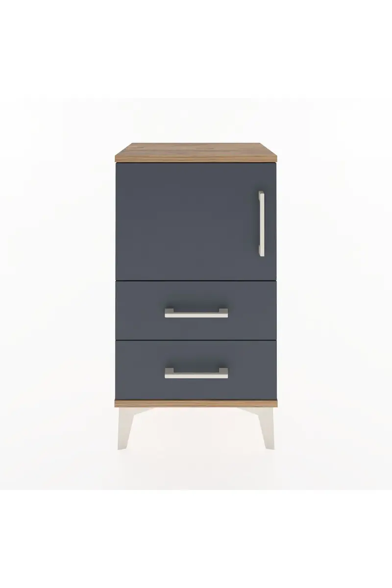 Arges Komodin 2 Raflı Tek Çekmeceli Tek Kapaklı 44x30x80