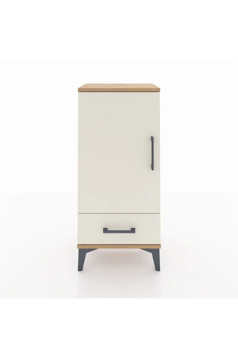 Arges Komodin 3 Raflı Tek Çekmeceli Tek Kapaklı 44x30x96
