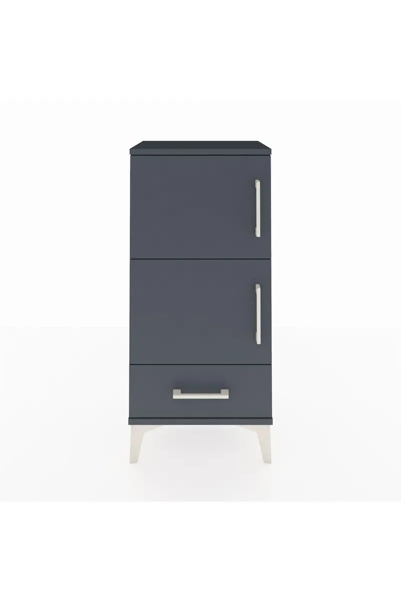Arges Komodin 4 Raflı Tek Çekmeceli 2 Kapaklı 44x30x96