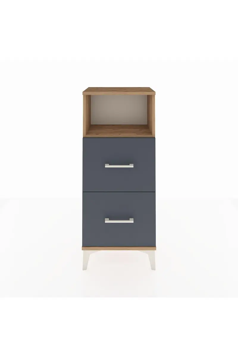 Arges Komodin Tek Raflı 2 Çekmeceli 44x30x106