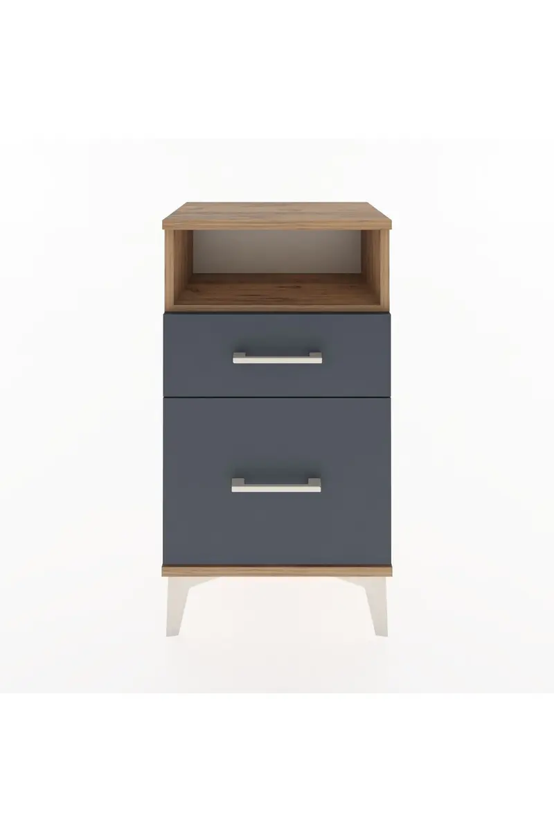 Arges Komodin Tek Raflı 2 Çekmeceli 44x30x80