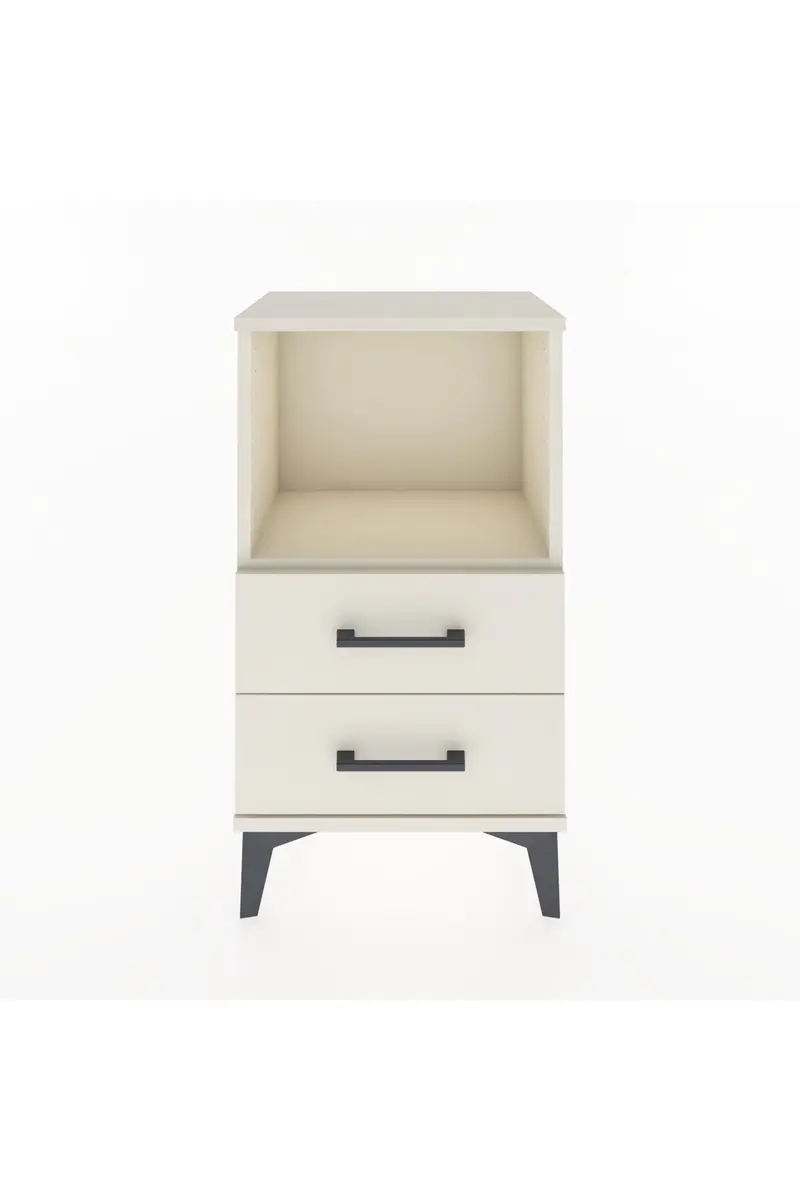 Arges Komodin Tek Raflı 2 Çekmeceli 44x30x80