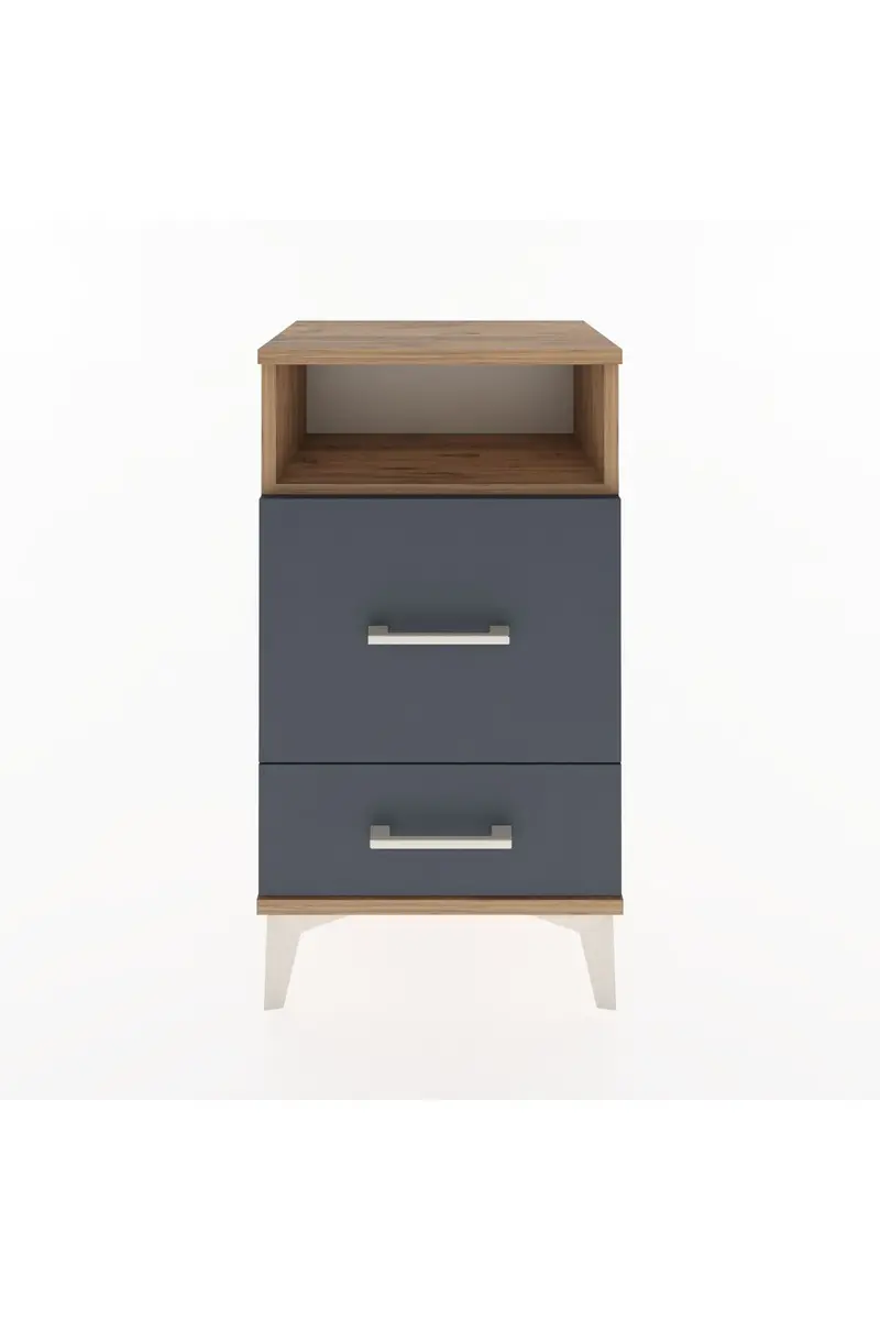Arges Komodin Tek Raflı 2 Çekmeceli 44x30x80