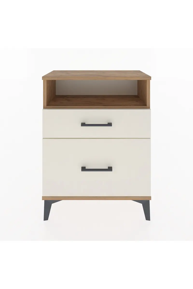 Arges Komodin Tek Raflı 2 Çekmeceli 60x30x80