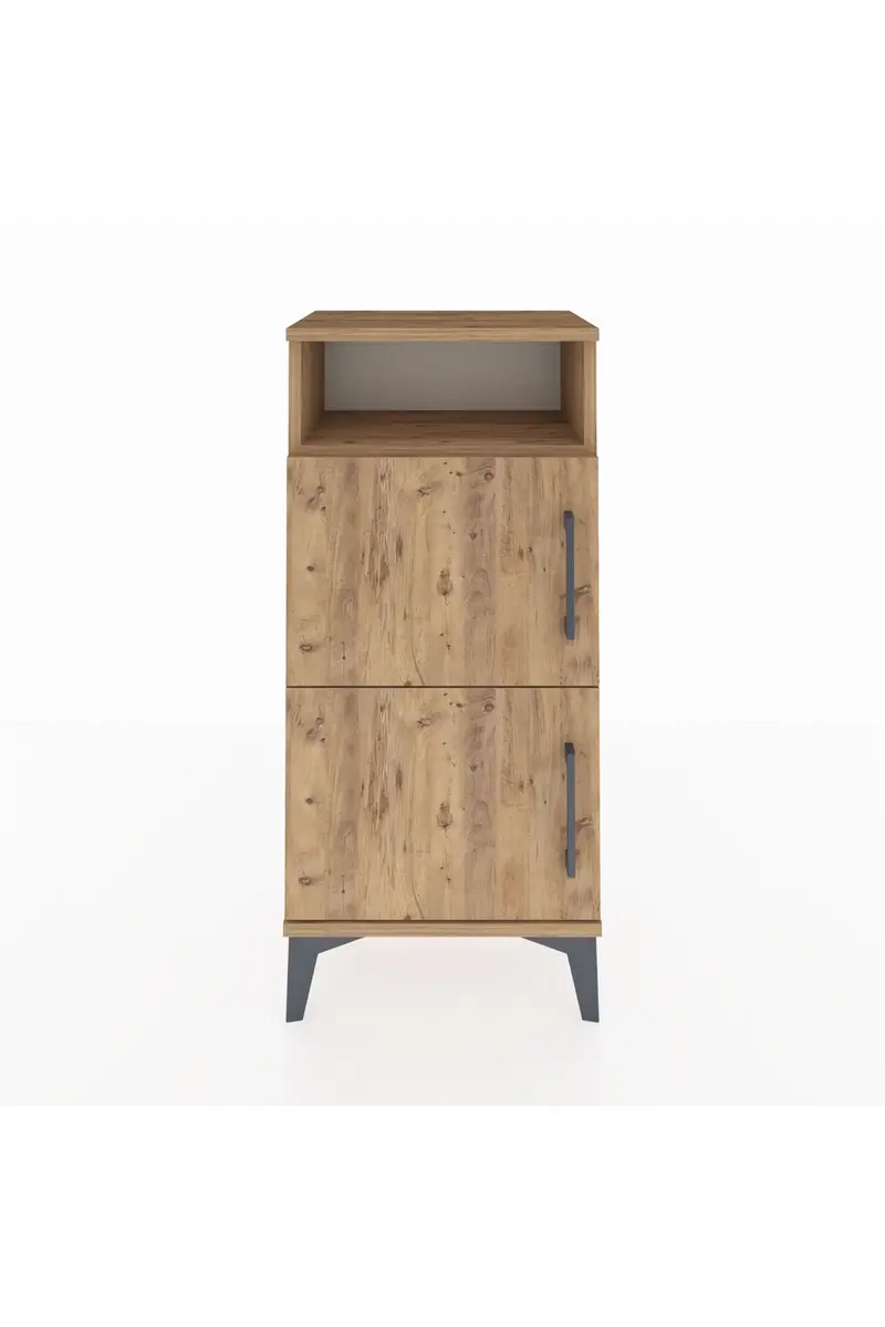 Arges Komodin Tek Raflı 2 Kapaklı 44x30x96