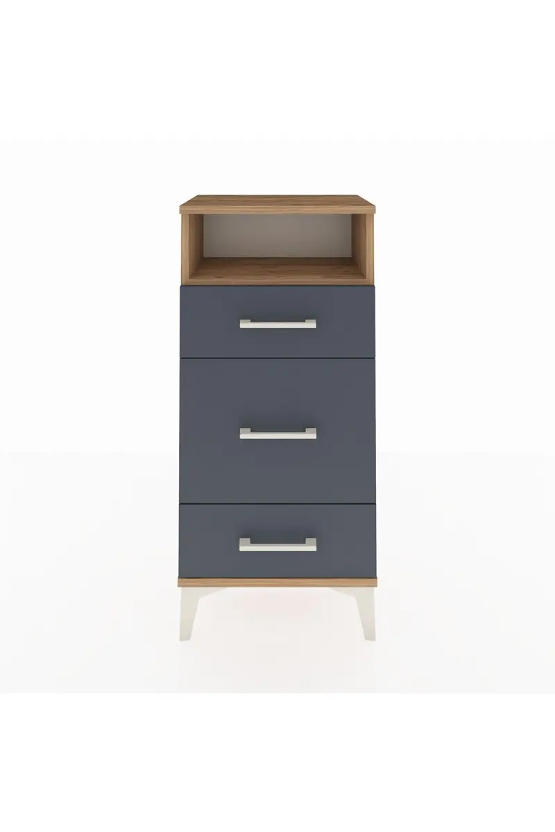 Arges Komodin Tek Raflı 3 Çekmeceli 44x30x96