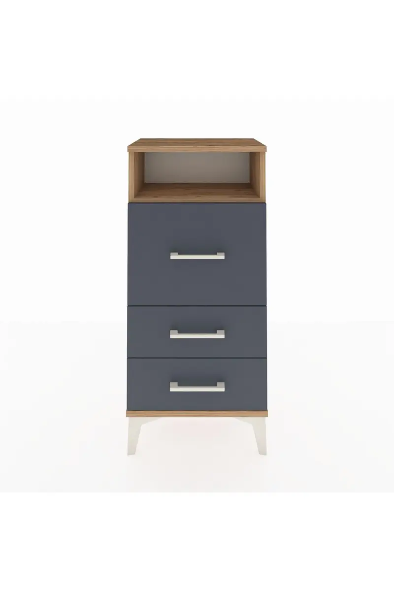 Arges Komodin Tek Raflı 3 Çekmeceli 44x30x96