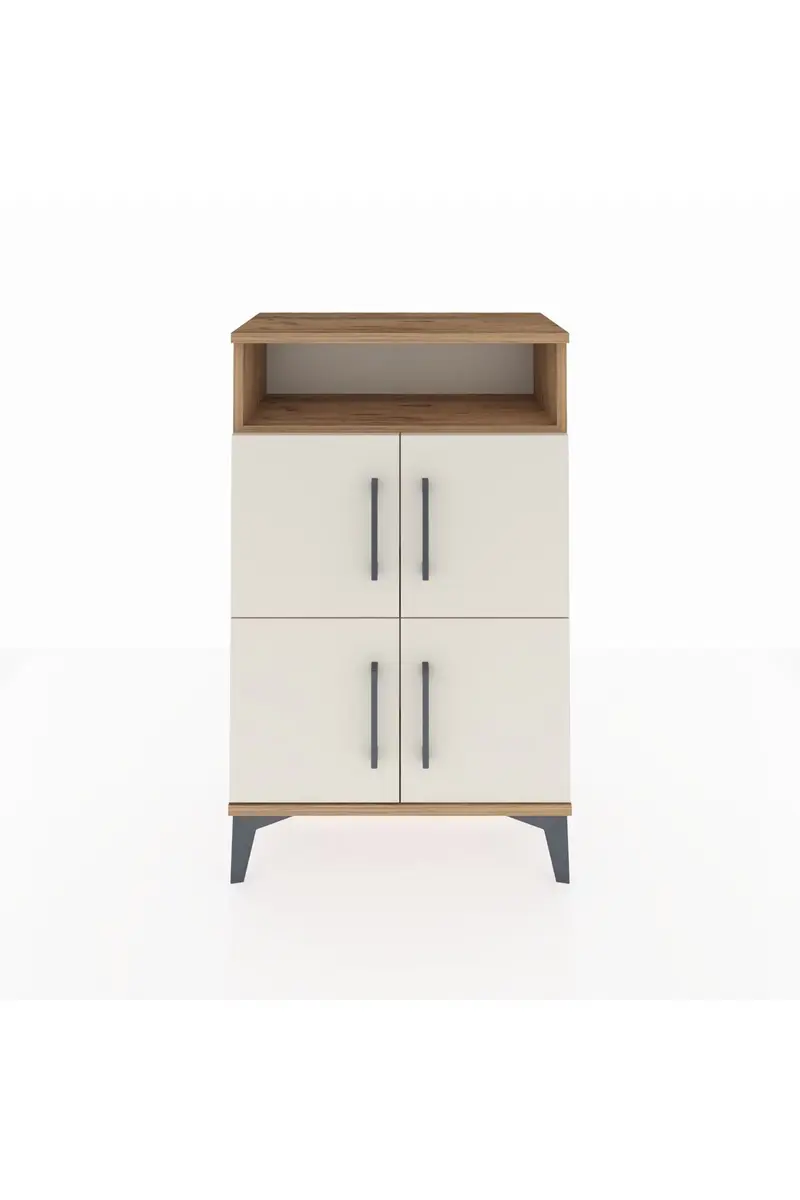 Arges Komodin Tek Raflı 4 Kapaklı 60x30x96