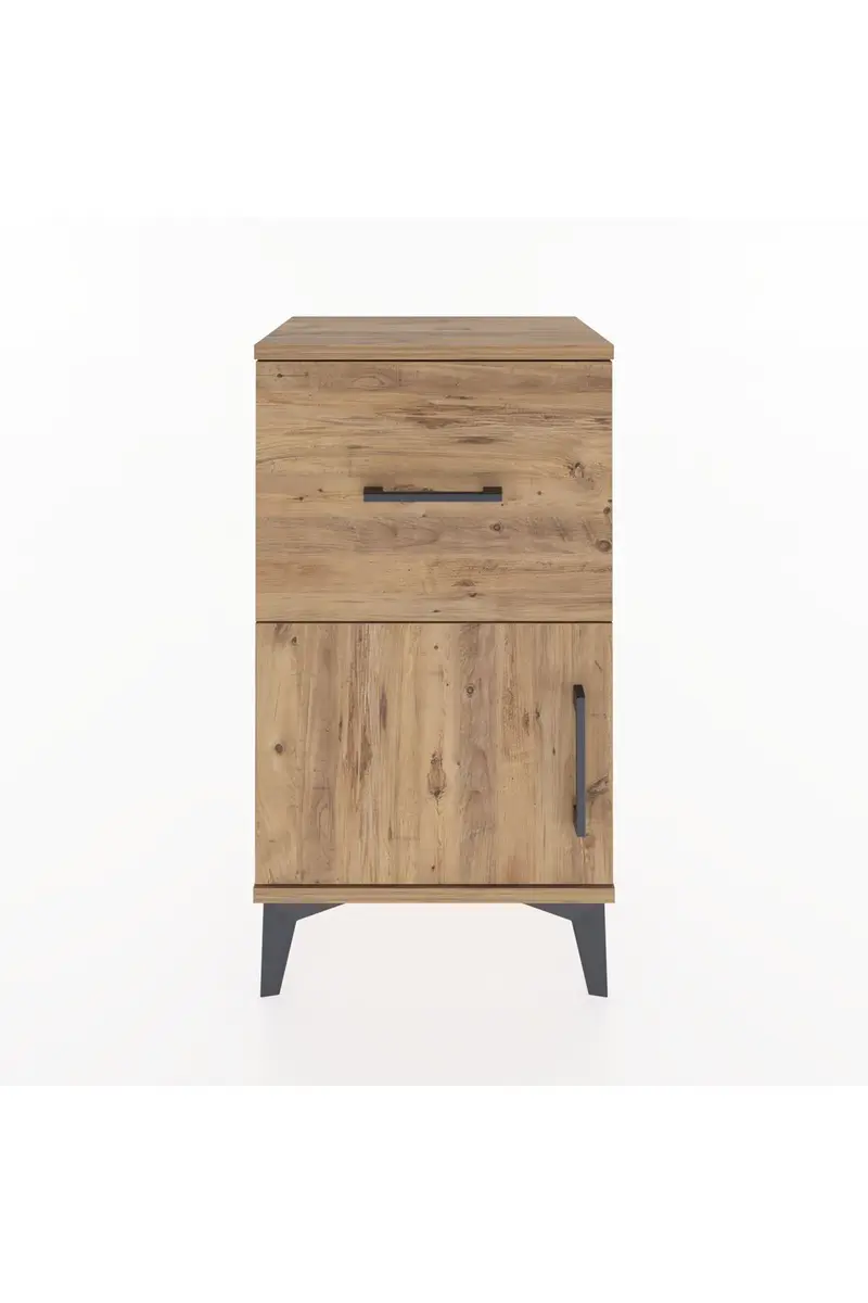 Arges Komodin Tek Raflı Tek Çekmeceli Tek Kapaklı 44x30x80