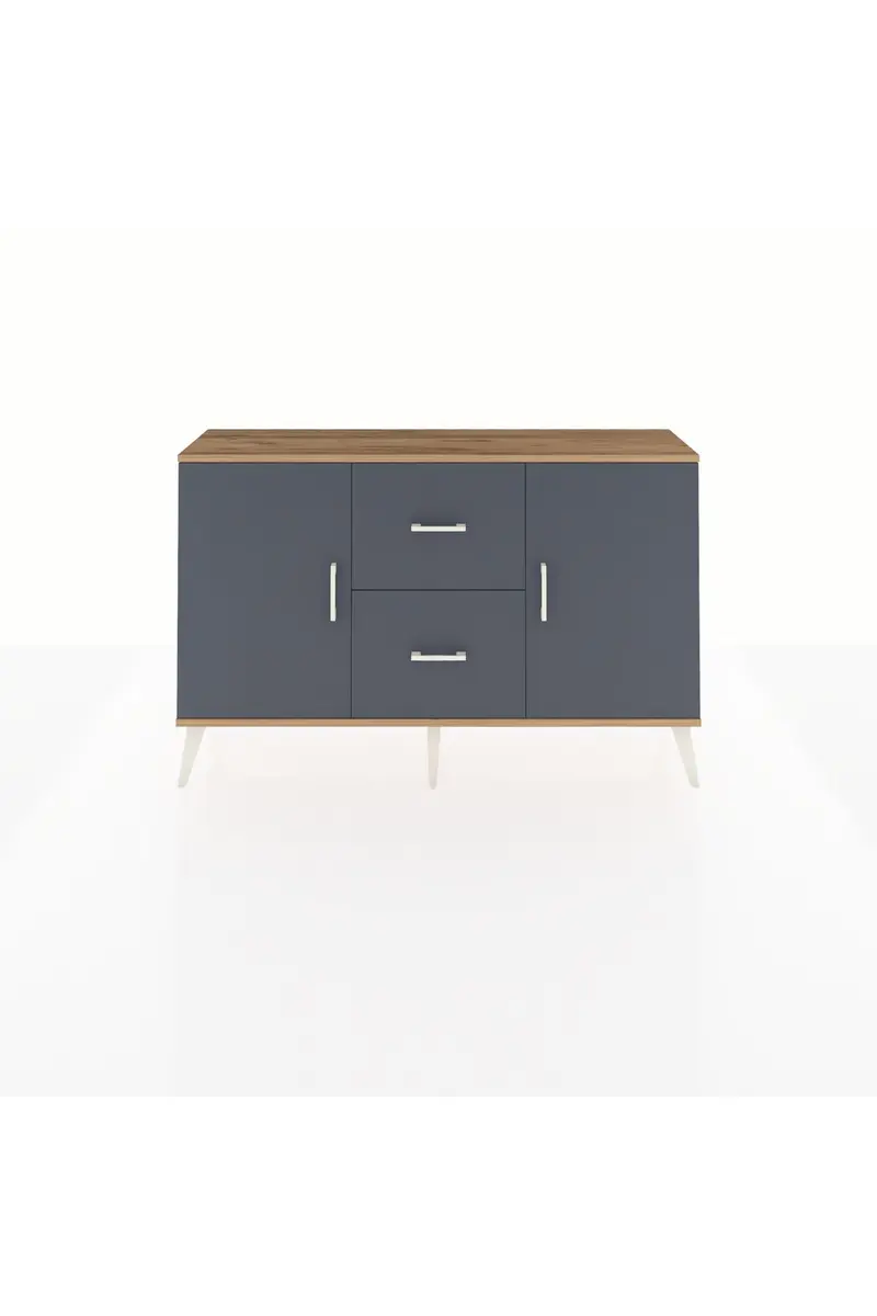 Arges Konsol 2 Raflı 2 Çekmeceli 2 Kapaklı 132x30x83