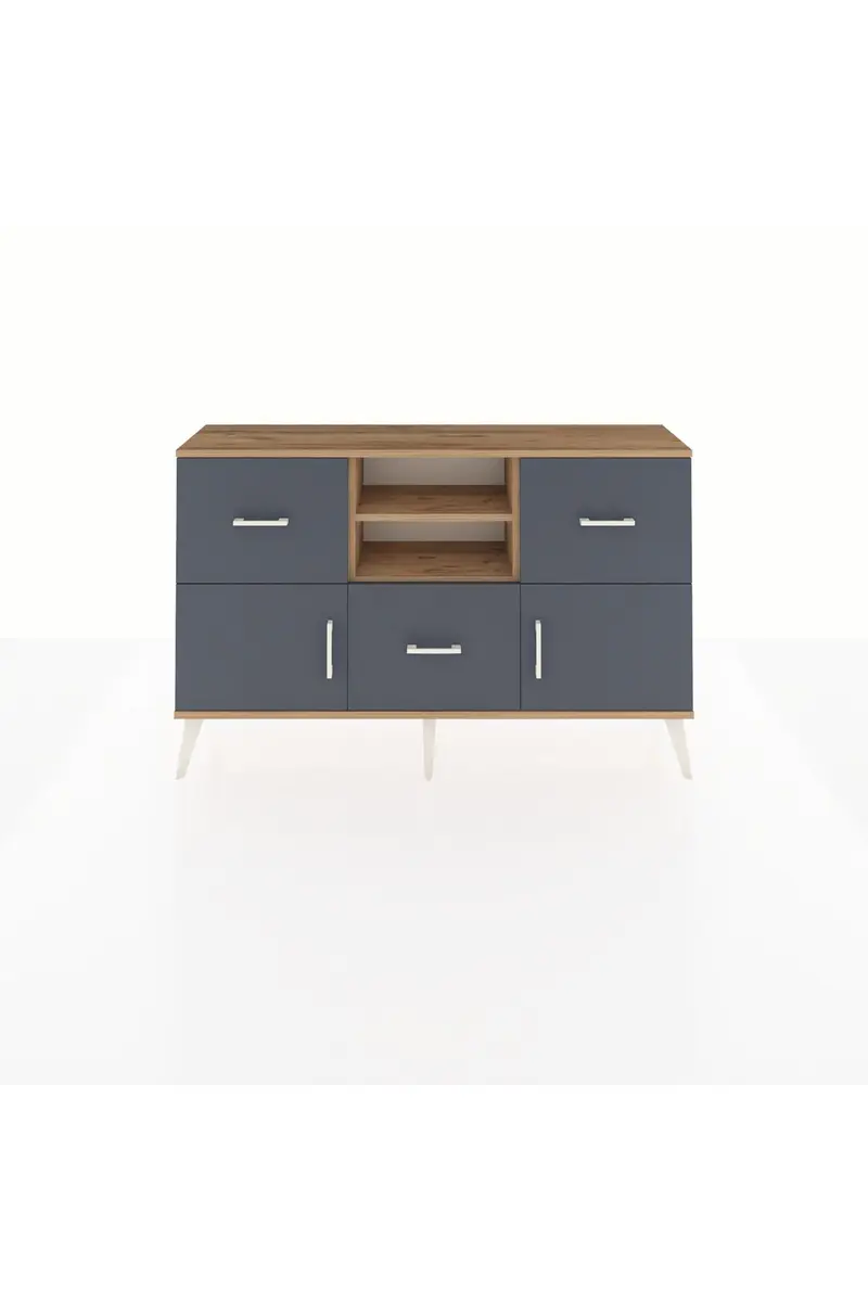 Arges Konsol 2 Raflı 3 Çekmeceli 2 Kapaklı 132x30x83