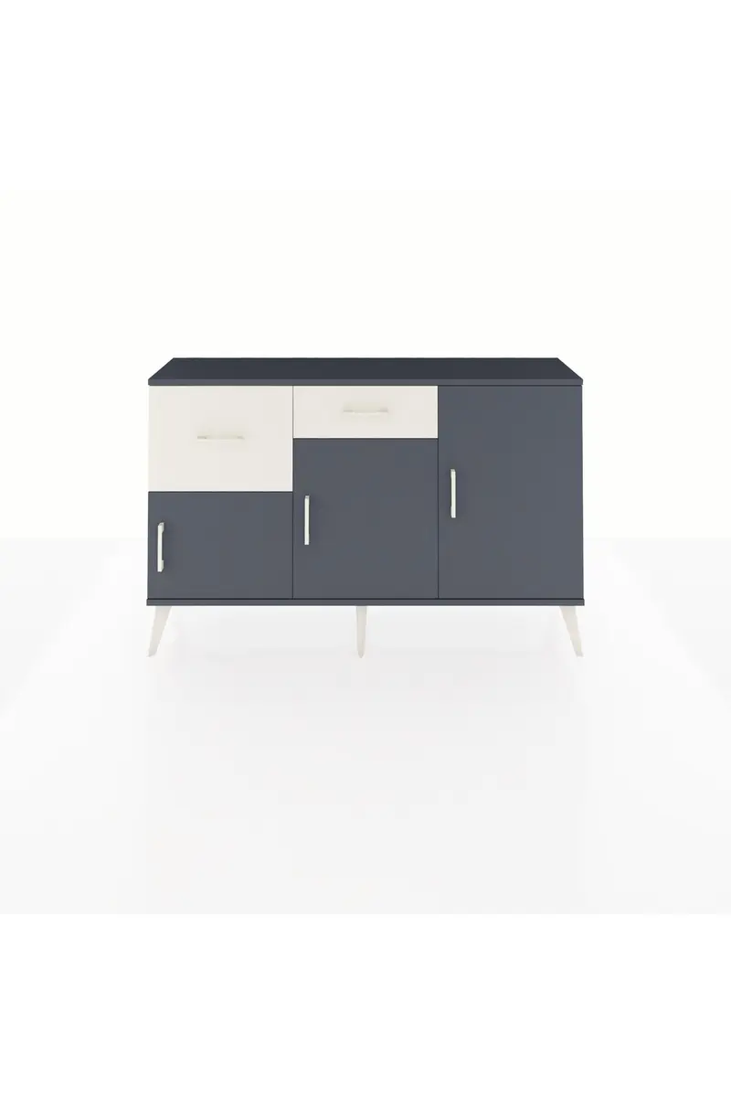 Arges Konsol 3 Raflı 2 Çekmeceli 3 Kapaklı 132x30x83
