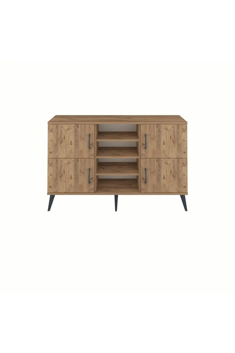 Arges Konsol 5 Raflı 4 Kapaklı 132x30x83