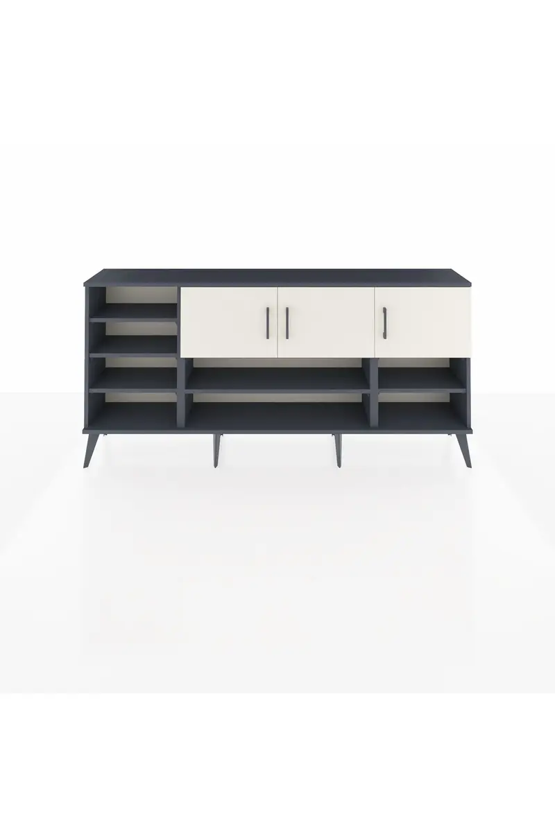 Arges Konsol 9 Raflı 3 Kapaklı 176x30x83
