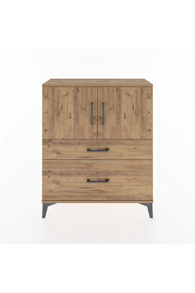 Arges Şifonyer 2 Raflı 2 Çekmeceli 2 Kapaklı 88x30x106
