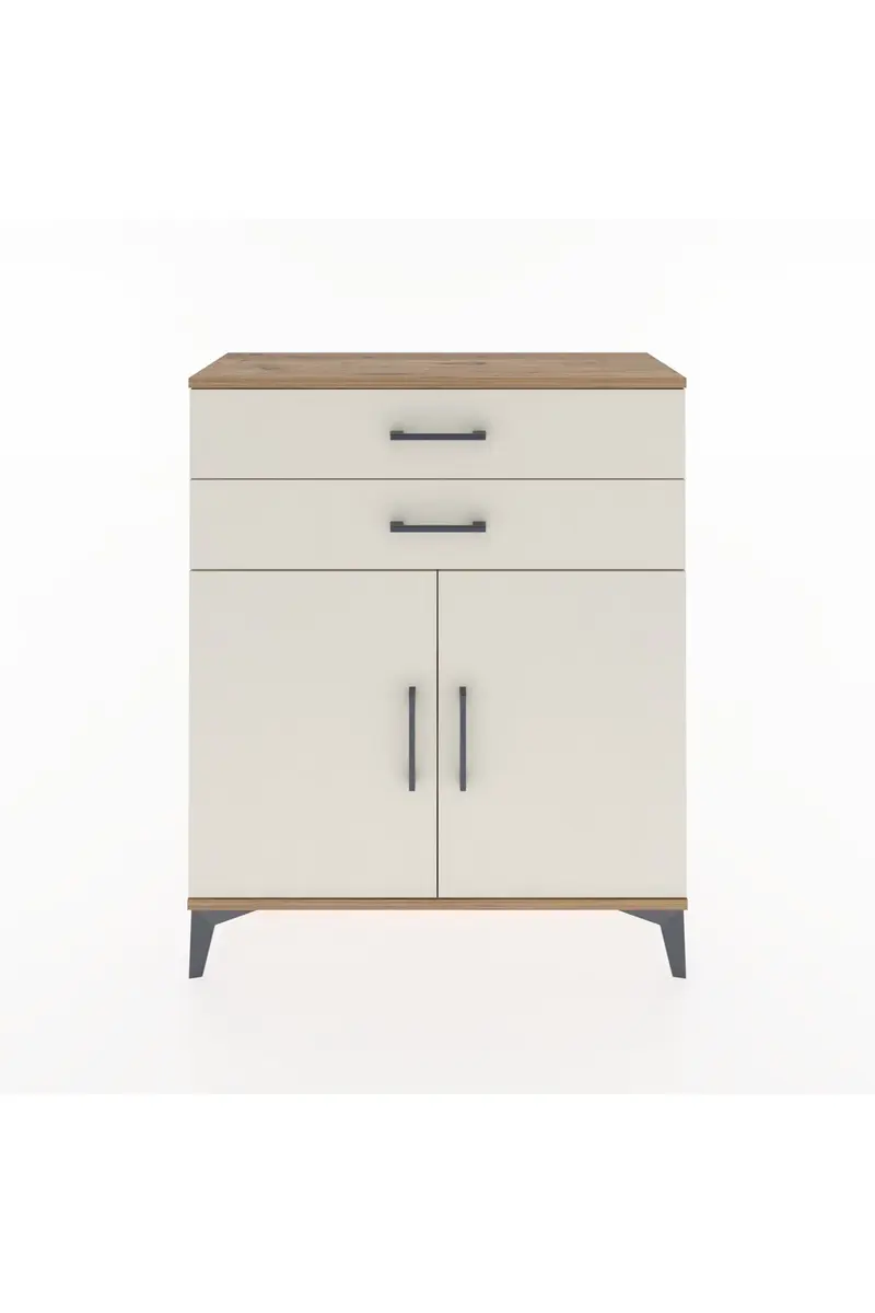 Arges Şifonyer 2 Raflı 2 Çekmeceli 2 Kapaklı 88x30x106