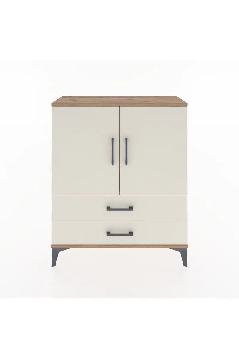 Arges Şifonyer 2 Raflı 2 Çekmeceli 2 Kapaklı 88x30x106