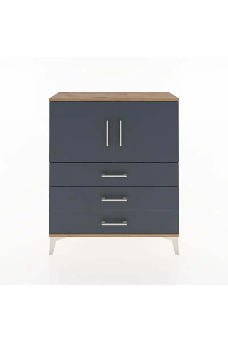 Arges Şifonyer 2 Raflı 3 Çekmeceli 2 Kapaklı 88x30x106