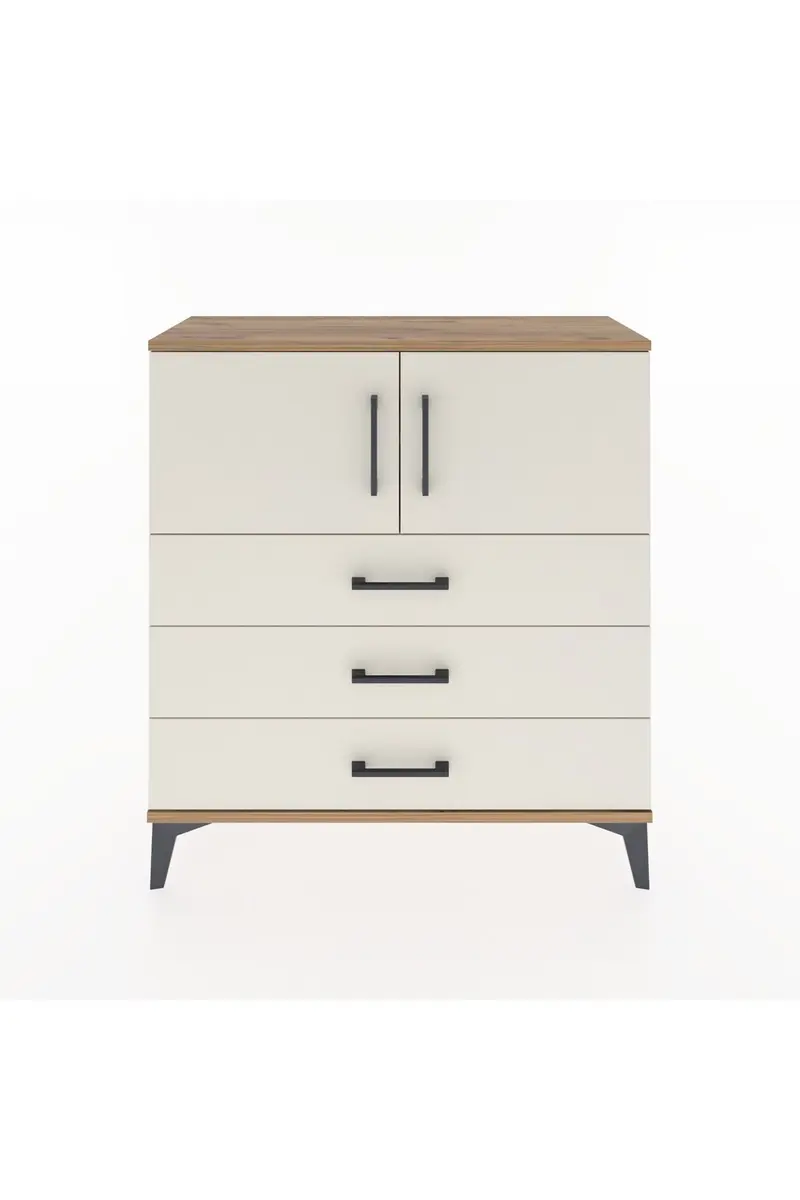 Arges Şifonyer 2 Raflı 3 Çekmeceli 2 Kapaklı 88x30x96