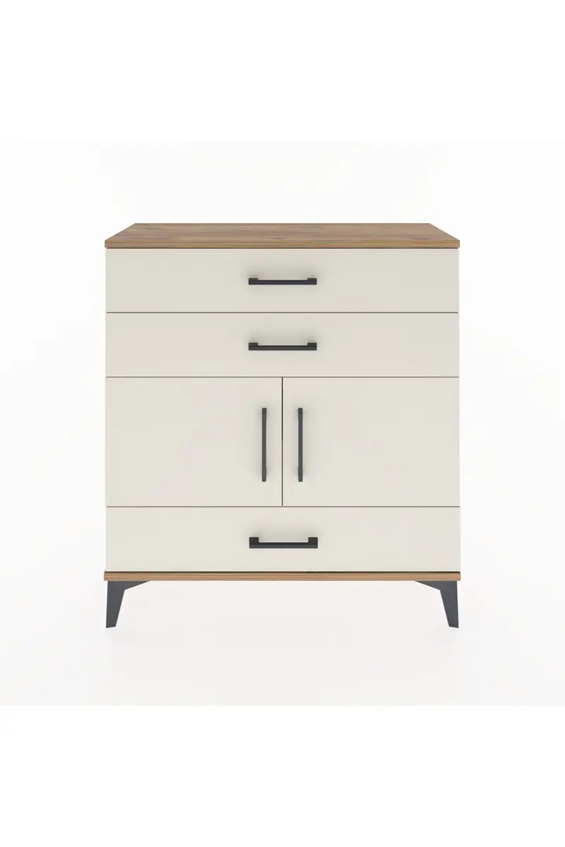 Arges Şifonyer 2 Raflı 3 Çekmeceli 2 Kapaklı 88x30x96