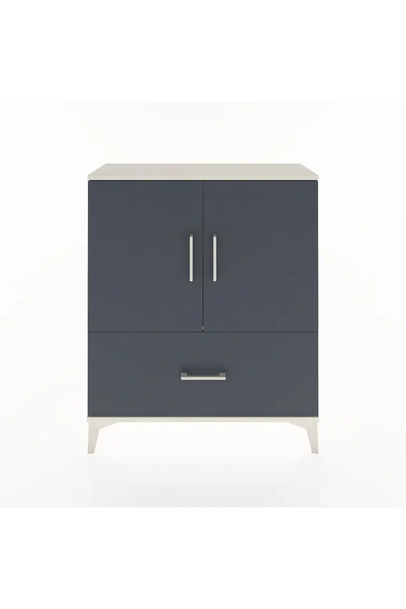 Arges Şifonyer 2 Raflı Tek Çekmeceli 2 Kapaklı 88x30x106