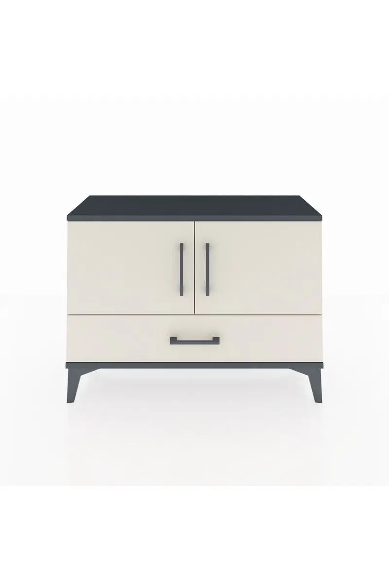 Arges Şifonyer 2 Raflı Tek Çekmeceli 2 Kapaklı 88x30x64