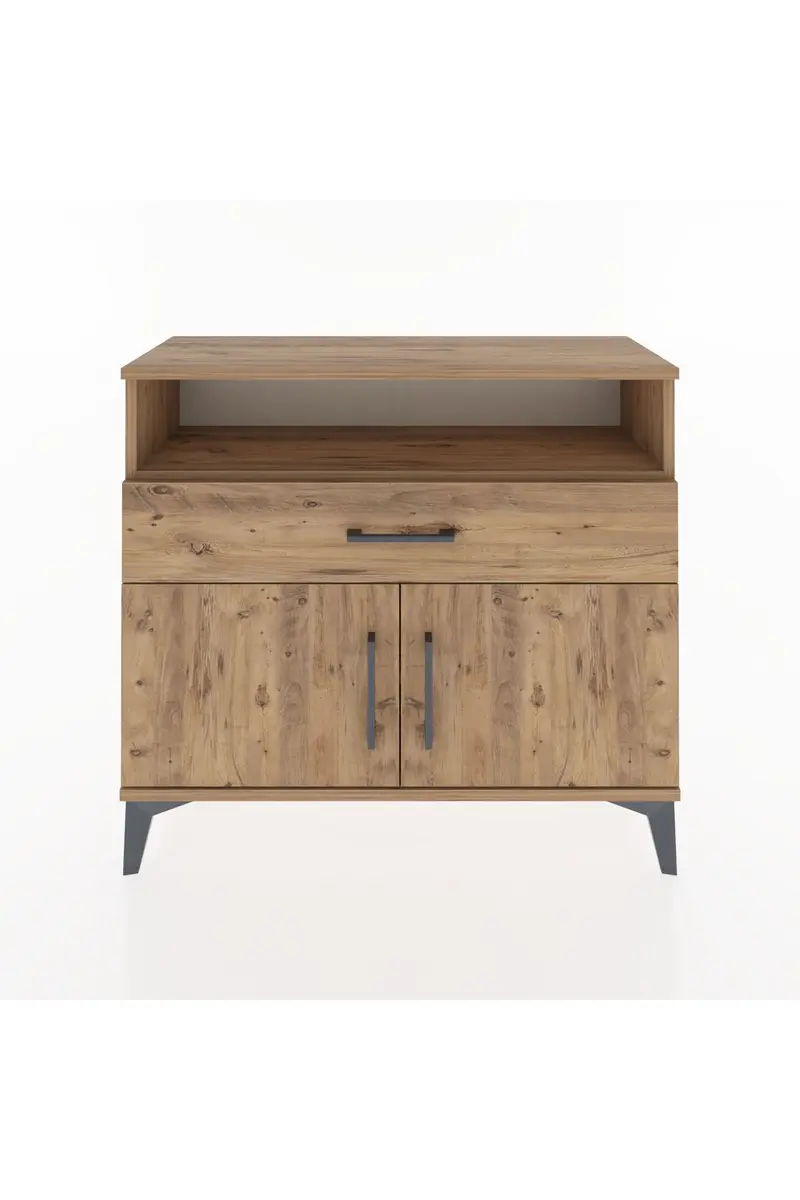 Arges Şifonyer 2 Raflı Tek Çekmeceli 2 Kapaklı 88x30x80