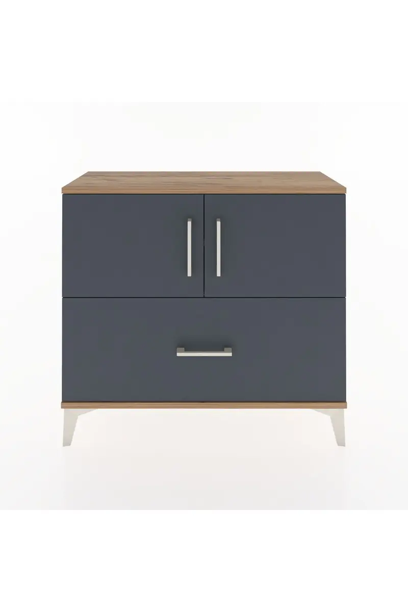 Arges Şifonyer 2 Raflı Tek Çekmeceli 2 Kapaklı 88x30x80