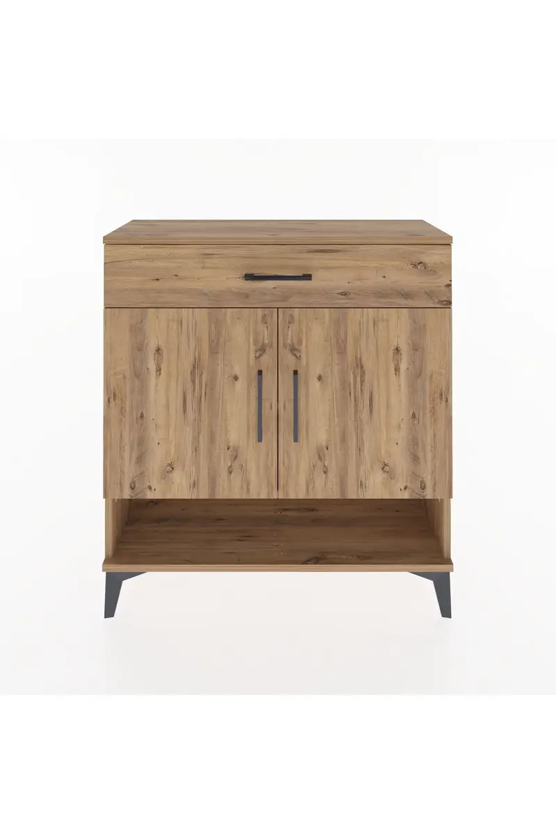 Arges Şifonyer 2 Raflı Tek Çekmeceli 2 Kapaklı 88x30x96