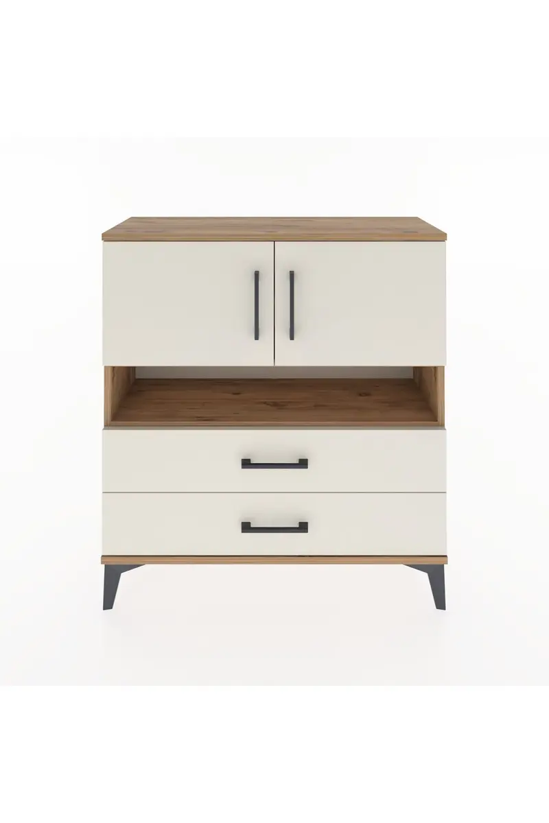 Arges Şifonyer 3 Raflı 2 Çekmeceli 2 Kapaklı 88x30x96