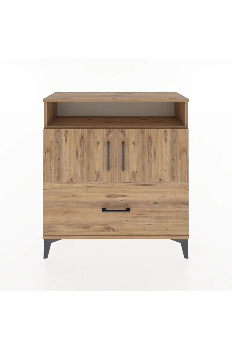 Arges Şifonyer 3 Raflı Tek Çekmeceli 2 Kapaklı 88x30x96