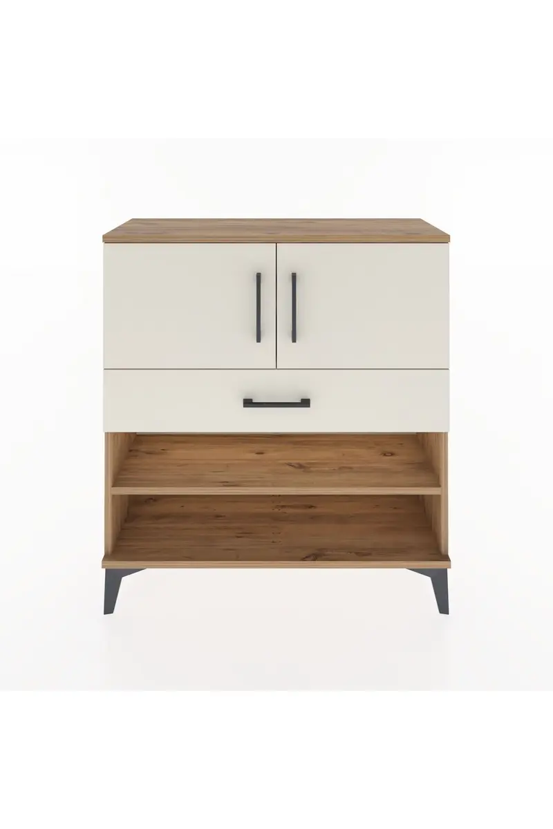 Arges Şifonyer 3 Raflı Tek Çekmeceli 2 Kapaklı 88x30x96