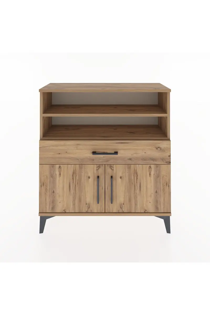 Arges Şifonyer 3 Raflı Tek Çekmeceli 2 Kapaklı 88x30x96