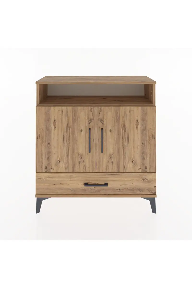 Arges Şifonyer 3 Raflı Tek Çekmeceli 2 Kapaklı 88x30x96