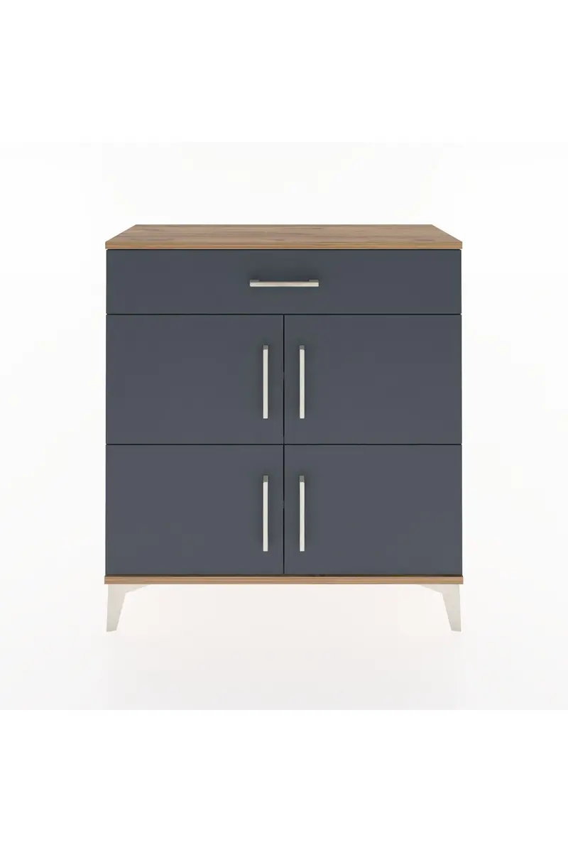 Arges Şifonyer 3 Raflı Tek Çekmeceli 4 Kapaklı 88x30x96