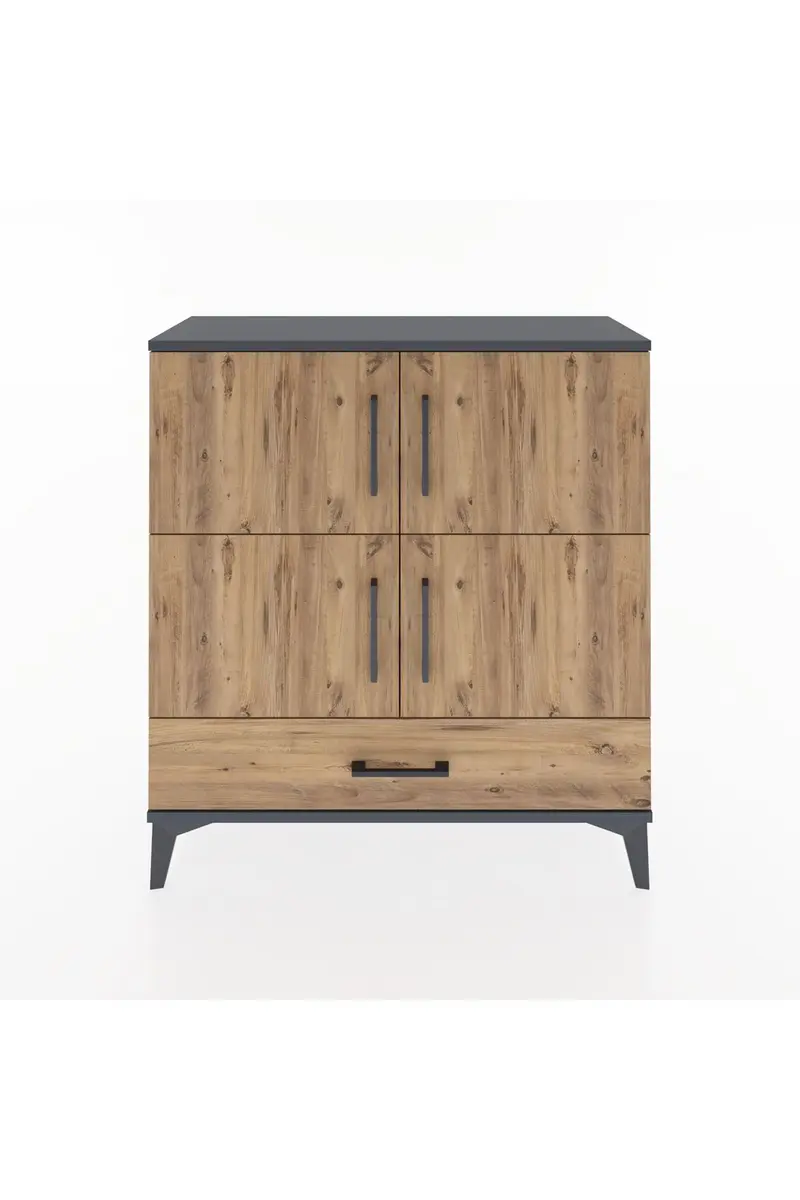 Arges Şifonyer 4 Raflı Tek Çekmeceli 4 Kapaklı 88x30x96