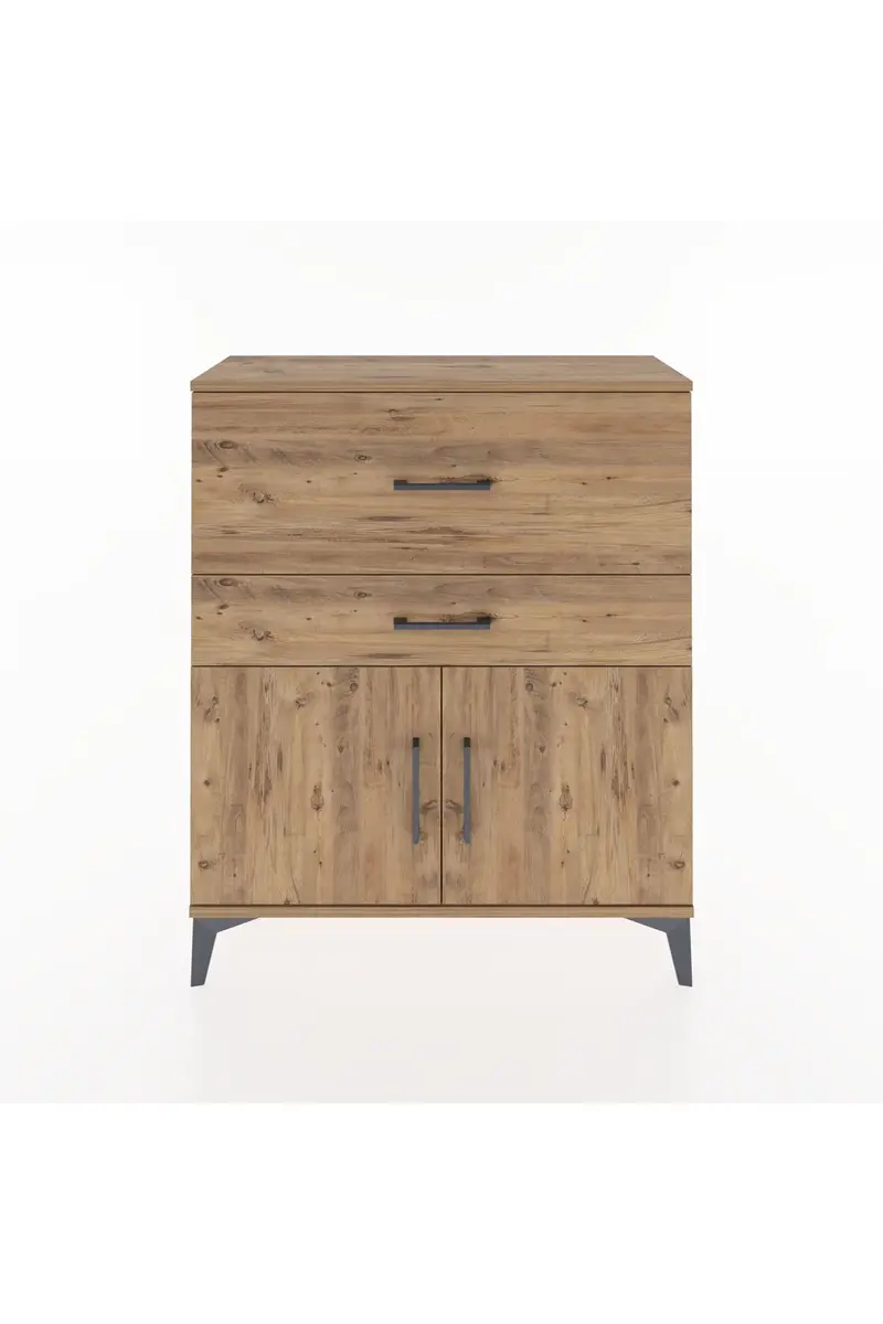Arges Şifonyer Tek Raflı 2 Çekmeceli 2 Kapaklı 88x30x106