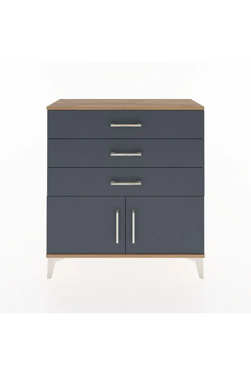 Arges Şifonyer Tek Raflı 3 Çekmeceli 2 Kapaklı 88x30x96