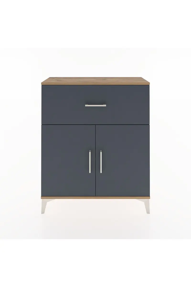 Arges Şifonyer Tek Raflı Tek Çekmeceli 2 Kapaklı 88x30x106