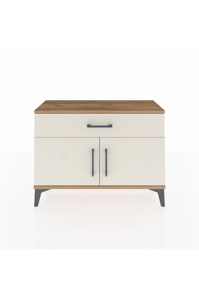 Arges Şifonyer Tek Raflı Tek Çekmeceli 2 Kapaklı 88x30x64