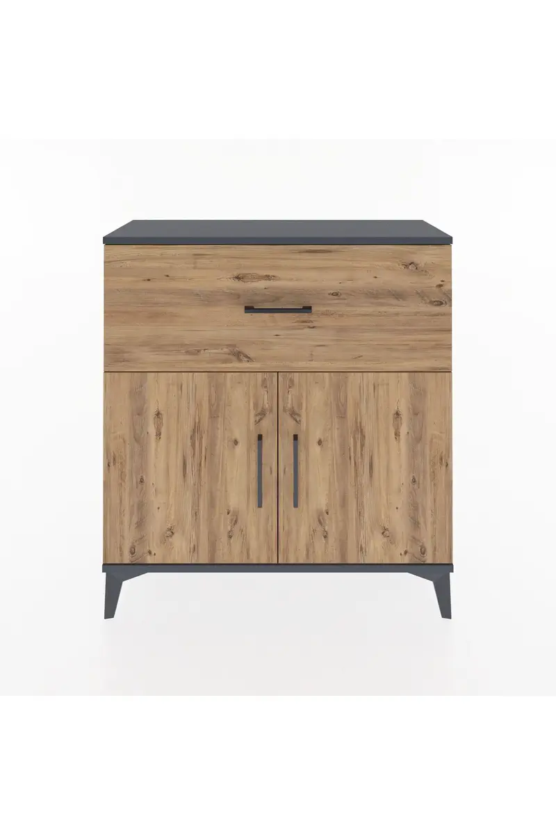 Arges Şifonyer Tek Raflı Tek Çekmeceli 2 Kapaklı 88x30x96